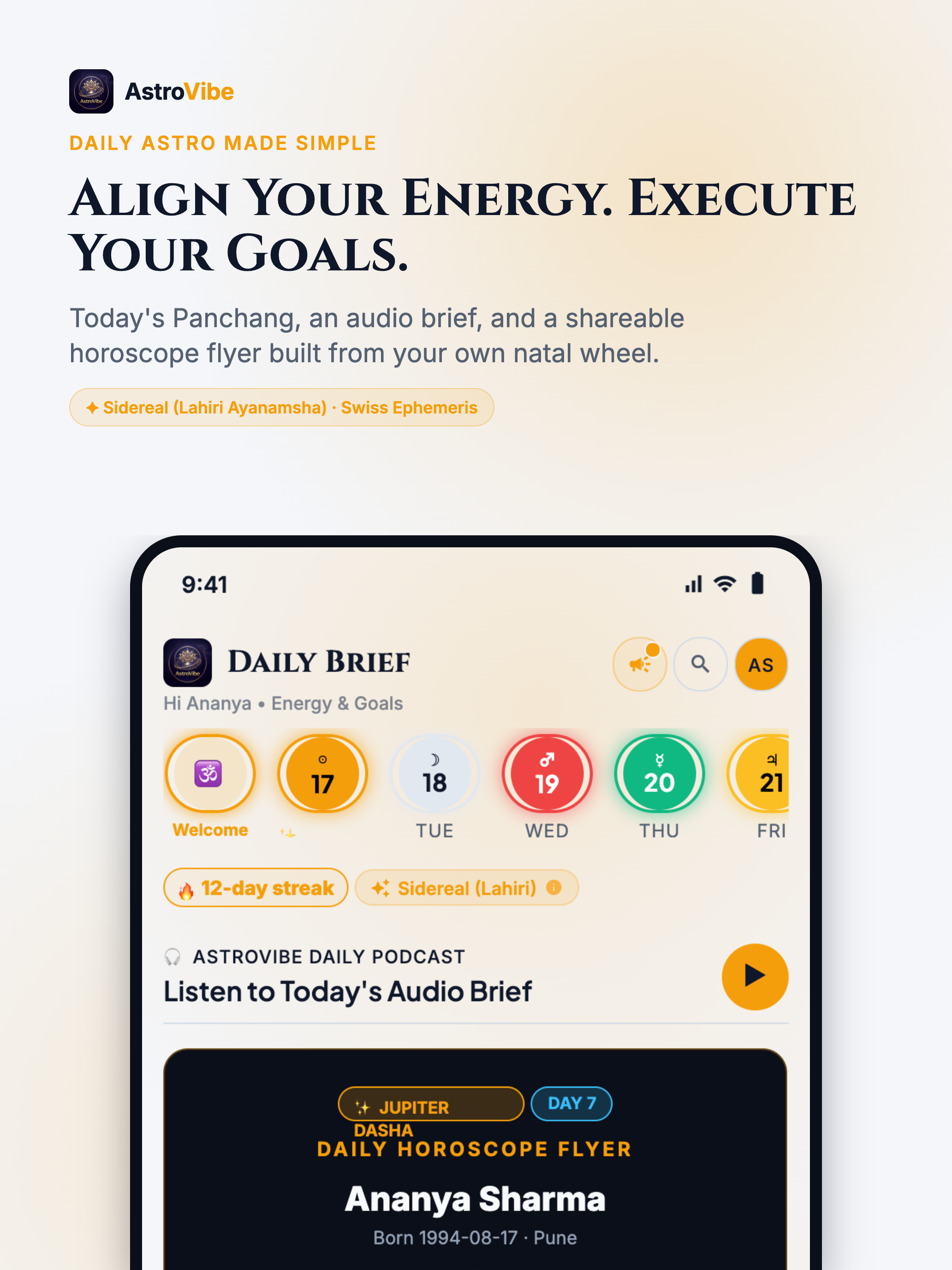 AstroVibe Daily Brief & Horoscope